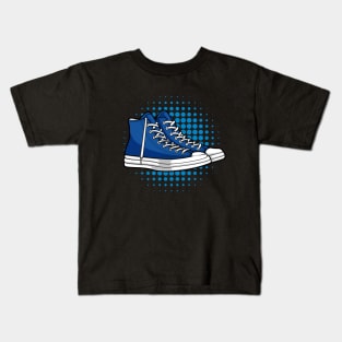 High Rush Blue Skate Sneaker Kids T-Shirt